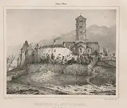 Dessin in : Voyage pittoresque en Bourgogne ou Description historique et vues des monuments antiques, modernes et du Moyen âge.... Partie 2, sous la direction de Charles-Hippolyte Maillard de Chambure, Gabriel Peignot et Boudot Éditeur : impr. Vve Brugnot 1835 dessin Émile Sagot.