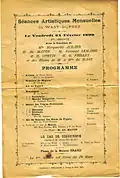 Séance artistique de l'école de Chant du Wast-Duprez du 24 février 1899