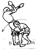 Ramassage de jambe (boxe birmane).