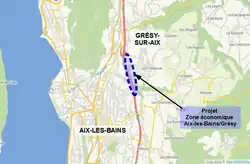 carte en couleurs représentant un futur espace économique.