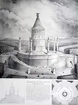 Projet en 1839 d'un tombeau qui serait élevé à Napoléon sur les hauteurs de Chaillot.