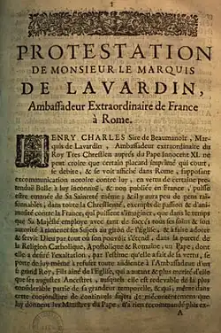 Page de garde imprimée avec une enluminure, l'orthographe et la typographie sont celles de l'ancien français.