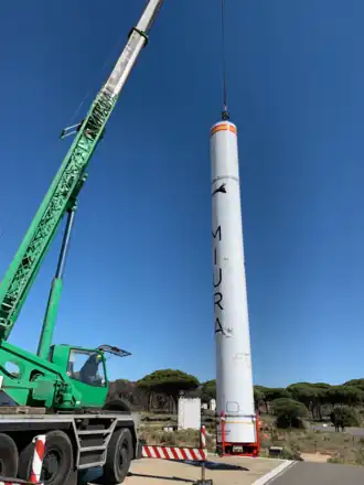 Le lanceur Miura 5 en test à Huelva (Espagne) en juin 2019