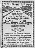 Publicité pour Linvosges (1929).