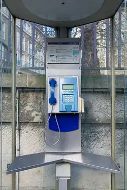 Publiphone PL3GeM fabriqué par la société Landis & Gyr,.