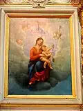 Tableau - apparition de la Vierge au mont Carmel.
