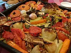 Tomate, aubergine, poivron.