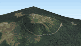 Vue 3D du puy de Dôme.