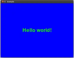 Description de l'image Pygame - Hello World.png.