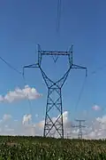 Pylône de type Chat 400 kV 1 terne.