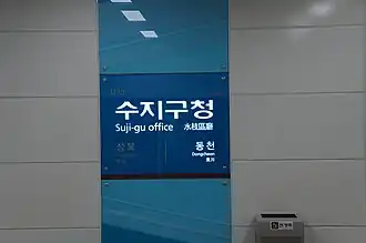 Panneau de quai, en 2016.