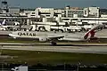 Un Boeing 777 de la Qatar Airways, similaire à celui de l'incident.}}