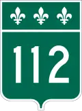 Panneau route 112