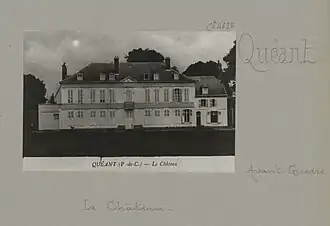 Carte postale du château avant 1914.