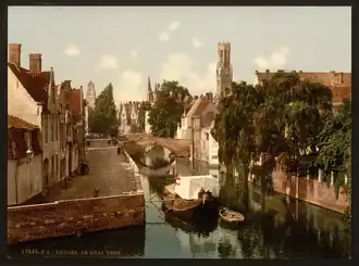 Le quai Vert (Groenerei), sur une carte postale ancienne.