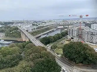 Quartier de Brest-Centre et pont de l'Harteloire
