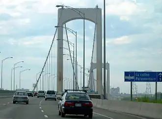 Approche du pont Pierre-Laporte