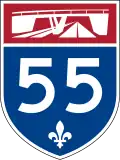 Panneau autoroute 55