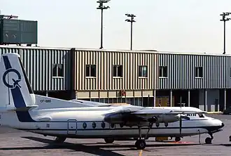 Un Fairchild F-27 de Québecair, similaire à celui impliqué dans l'accident.