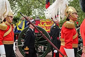 Gentilshommes d'armes et l'affut du canon.