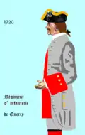 régiment de Quercy de 1720 à 1734