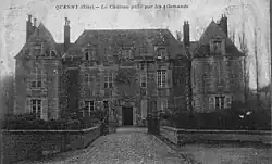 Carte postale du château très endommagé en 1918.