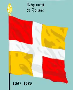 régiment de Jonzac de 1667 à 1685