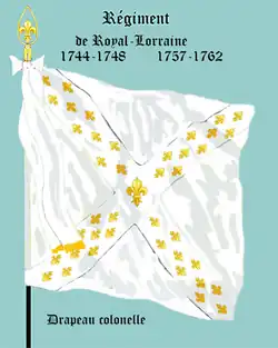 régiment Royal-Lorraine drapeau colonel