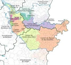 Les neuf cantons de l'Entre-deux-Mers.