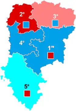 Nuance politique des candidats arrivés en tête dans chaque circonscription au 1er tour dans l'Aisne avec celle des candidats se maintenant au second tour.