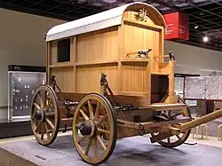 Reconstitution d'un carpentum au musée romain-germanique de Cologne.