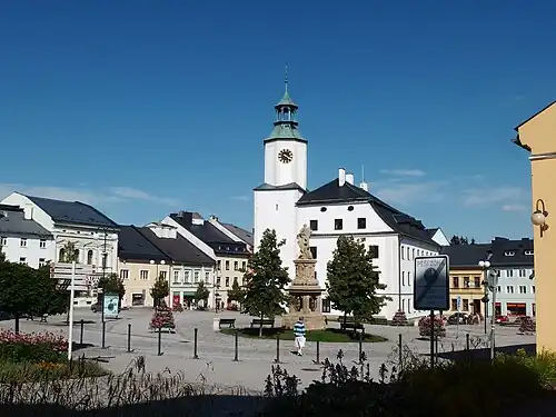 Rýmařov : place de la Paix.