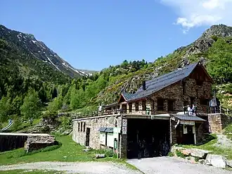 Vue aérienne de la station.