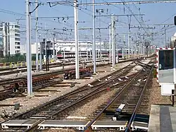 Voies de garage au nord-est de la gare.