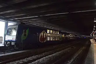 Train à destination de la gare des Invalides.