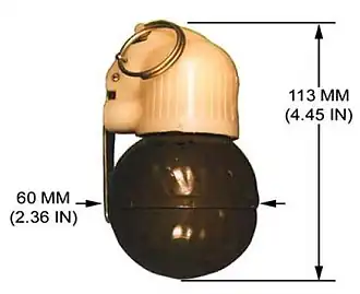Grenade russe à coque lisse.