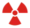 Symbole pour une zone radioactive interdite.