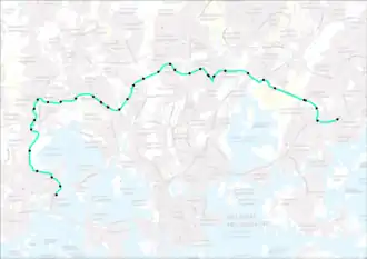 Voir la carte de la ligne.