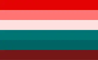 Toujours le même drapeau vu par une personne souffrant de tritanopie.