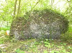 Des vestiges de maçonneries.