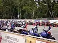 Les motos du Dakar stationnées à Palermo avant le départ du rallye