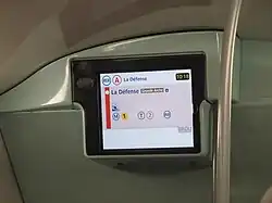 Écran d'information voyageurs.