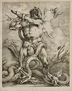 Hercules et l'hydre, eau-forte de 1785 (Royal Academy, Londres).