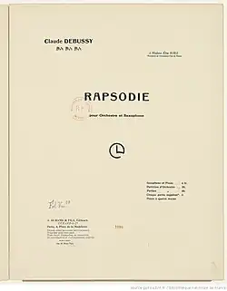 Image illustrative de l’article Rapsodie pour orchestre et saxophone