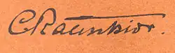signature de Christen Christiansen Raunkiær