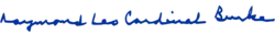 Signature de Raymond Leo Burke
