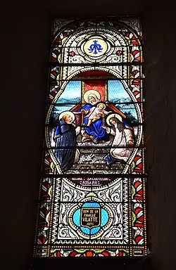 Vitrail de la Vierge à l'enfant.