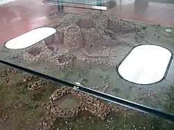 Maquette d'une reconstruction d'un village nuraghe.