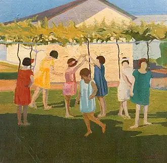 Petrona Viera, Recreo (1924) huile sur toile, 86&nbsp;×&nbsp;90&nbsp;cm