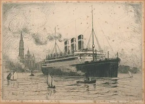 Redezicht bij Antwerpen, 1923, eau-forte.